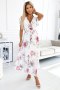 Sukienka damska Model 434-6 Lisa Flowers/White - Numoco