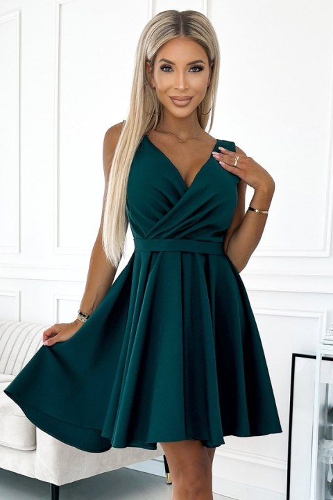 Sukienka Model Maya 478-3 Bottle Green - Numoco Sukienka Model Maya 478-3 Bottle Green - Numoco