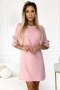 Sukienka damska Model Neva 217-9 Powder Pink Brokat - Numoco
