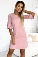 Sukienka damska Model Neva 217-9 Powder Pink Brokat - Numoco