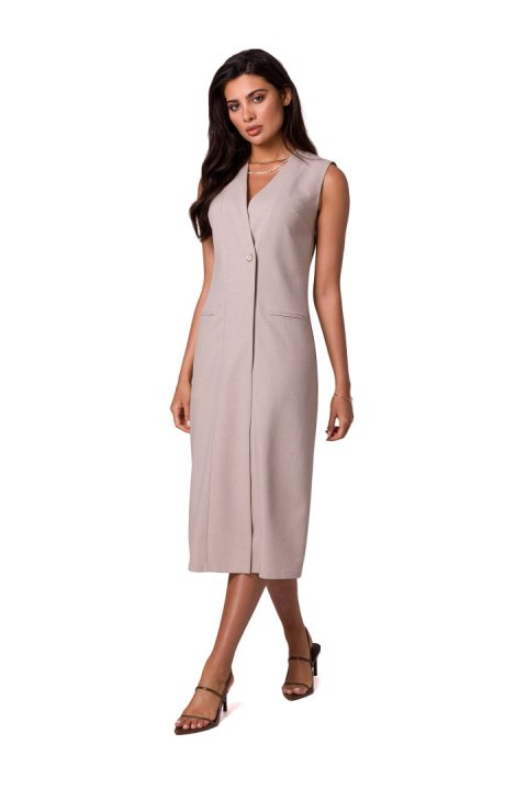 Sukienka Model B254 Beige - BeWear Sukienka Model B254 Beige - BeWear