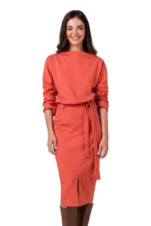 Sukienka Model B269 Cegła - BeWear Sukienka Model B269 Cegła - BeWear