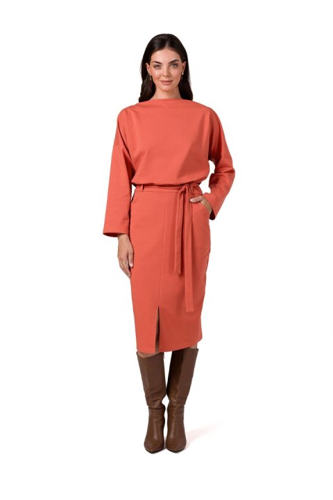 Sukienka Model B269 Cegła - BeWear Sukienka Model B269 Cegła - BeWear