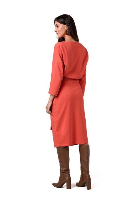 Sukienka Model B269 Cegła - BeWear Sukienka Model B269 Cegła - BeWear