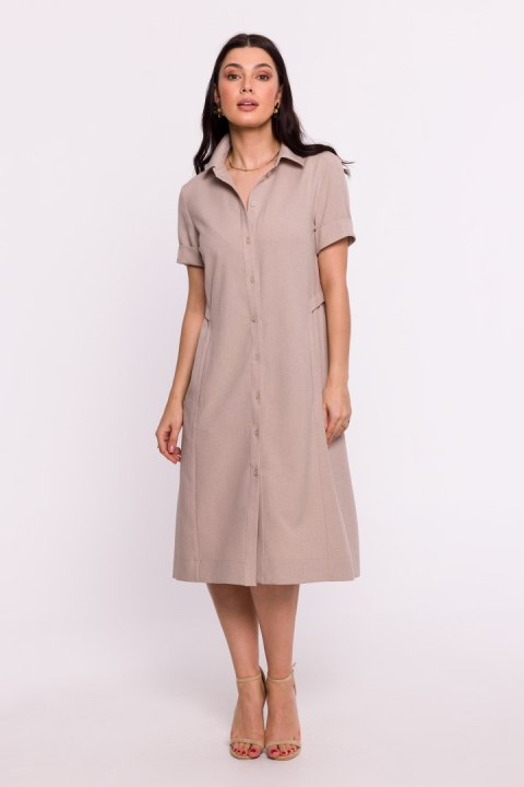 Sukienka Model B282 Beige - BeWear Sukienka Model B282 Beige - BeWear