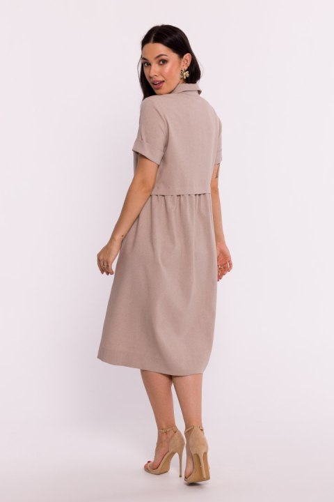 Sukienka Model B282 Beige - BeWear Sukienka Model B282 Beige - BeWear