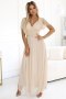 Sukienka damska wieczorowa Model Nastia 562-6 Beige - Numoco