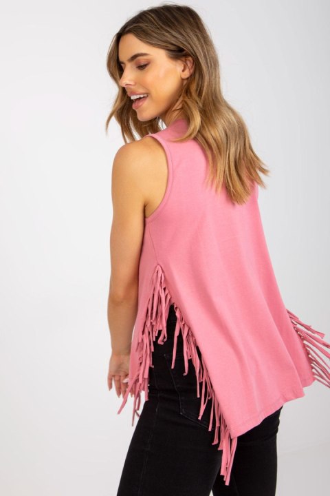 Koszulka Top damski Model FA-TP-6276.08P Dark Pink - Fancy Koszulka Top damski Model FA-TP-6276.08P Dark Pink - Fancy