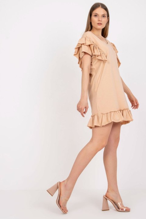 Sukienka Model FA-SK-7017.72P Beige - Fancy Sukienka Model FA-SK-7017.72P Beige - Fancy
