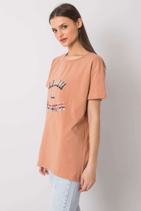 T-shirt Damski Model FA-TS-6892.88 Camel - Fancy T-shirt Damski Model FA-TS-6892.88 Camel - Fancy