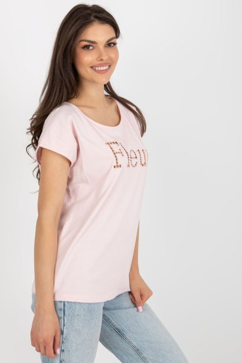 T-shirt Damski Model FA-TS-8515.46 Light Pink - Fancy T-shirt Damski Model FA-TS-8515.46 Light Pink - Fancy