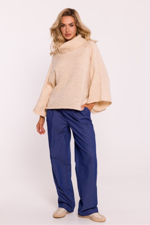 Golf Damski Model MOE822 Beige - Moe Golf Damski Model MOE822 Beige - Moe