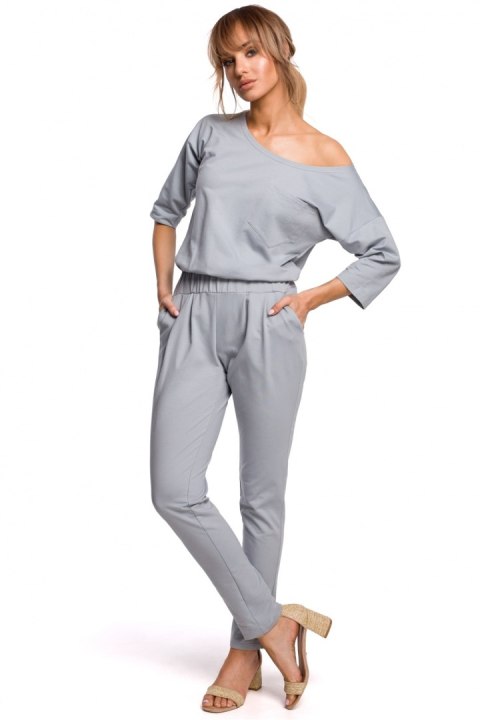 Kombinezon Damski Model MOE497 Gołębi - Moe Kombinezon Damski Model MOE497 Gołębi - Moe