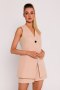 Żakiet Kamizelka damska Model MOE776 Beige - Moe