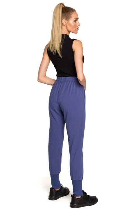 Spodnie Dresowe Model MOE692 Indygo - Moe Spodnie Dresowe Model MOE692 Indygo - Moe