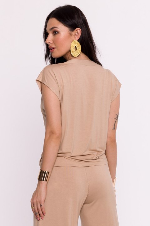 Bluzka Model B288 Beige - BeWear Bluzka Model B288 Beige - BeWear