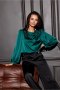 Bluzka damska elegancka Model Evelyn BUT BLU0194 Bottle Green - Roco Fashion