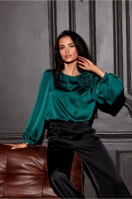 Bluzka damska elegancka Model Evelyn BUT BLU0194 Bottle Green - Roco Fashion