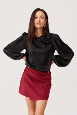 Bluzka damska elegancka Model Evelyn CZA BLU0194 Black - Roco Fashion