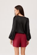 Bluzka damska elegancka Model Evelyn CZA BLU0194 Black - Roco Fashion