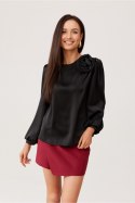 Bluzka damska elegancka Model Evelyn CZA BLU0194 Black - Roco Fashion