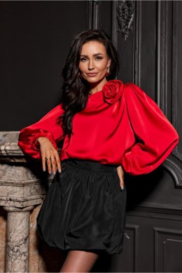Bluzka damska elegancka Model Evelyn CZE BLU0194 Red - Roco Fashion