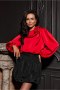 Bluzka damska elegancka Model Evelyn CZE BLU0194 Red - Roco Fashion