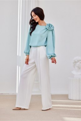 Bluzka damska elegancka Model Evelyn MIE BLU0194 Mint - Roco Fashion