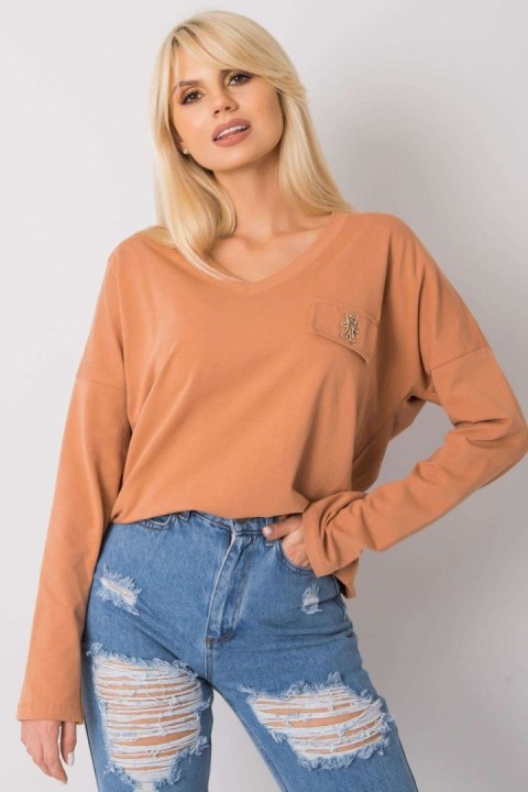 Bluzka damska Model FA-BZ-7384.29X Light Brown - Fancy Bluzka damska Model FA-BZ-7384.29X Light Brown - Fancy