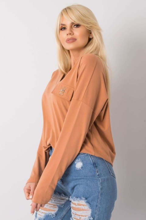 Bluzka damska Model FA-BZ-7384.29X Light Brown - Fancy Bluzka damska Model FA-BZ-7384.29X Light Brown - Fancy