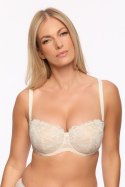 Biustonosz damski push up Usztywniany Bardotka Model Esme 1281 Ecru/Beige - Gaia
