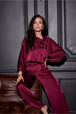 Bluzka damska elegancka Model Ann BOR BLU0196 Bordo - Roco Fashion