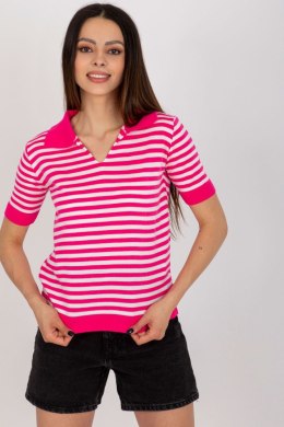 Bluzka damska w paski Model BA-BZ-1439.68 Fluo Pink - Badu