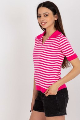 Bluzka damska w paski Model BA-BZ-1439.68 Fluo Pink - Badu