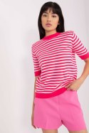 Bluzka damska w paski Model BA-BZ-1441.80 Fluo Pink - Badu
