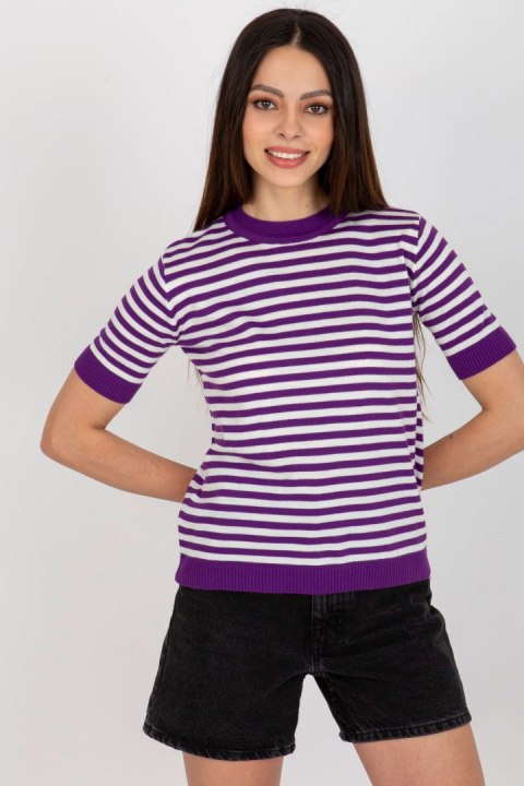 Bluzka damska w paski Model BA-BZ-1441.80 Violet - Badu Bluzka damska w paski Model BA-BZ-1441.80 Violet - Badu