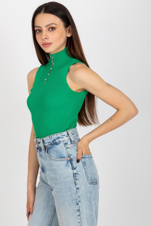 Bluzka damska Top Model BA-BZ-2301.00P Green - Badu Bluzka damska Top Model BA-BZ-2301.00P Green - Badu