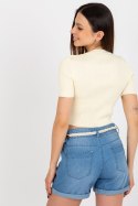 Bluzka damska krótka Model BA-BZ-2305.32 Light Beige - Badu