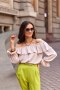 Bluzka damska hiszpanka Model BEZ BLU0116 Beige - Roco Fashion