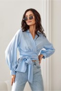 Bluzka damska Model Bella BLE BLU00205 Błękit - Roco Fashion