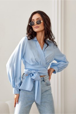Bluzka damska Model Bella BLE BLU00205 Błękit - Roco Fashion