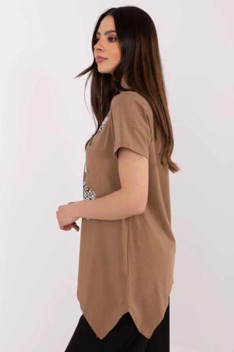 Bluzka damska Model CLM-BZ-1702.89 Light Brown Bluzka damska Model CLM-BZ-1702.89 Light Brown