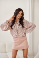 Bluzka damska Model Carly ROZ BLU0203 Pink - Roco Fashion