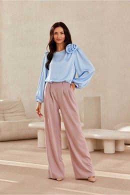 Bluzka damska elegancka Model Evelyn BLE BLU0194 Blue - Roco Fashion