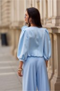 Bluzka damska Model Giana BLE BLU0178 Błękit - Roco Fashion