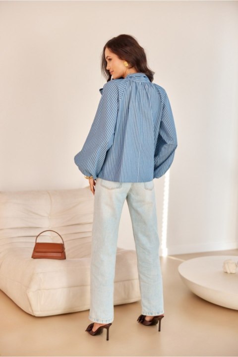 Bluzka Model Gigi BLU0201-A28 Blue - Roco Fashion Bluzka Model Gigi BLU0201-A28 Blue - Roco Fashion