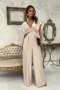 Kombinezon damski długi elegancki Model 289-21 beżowy Beige - Bicotone