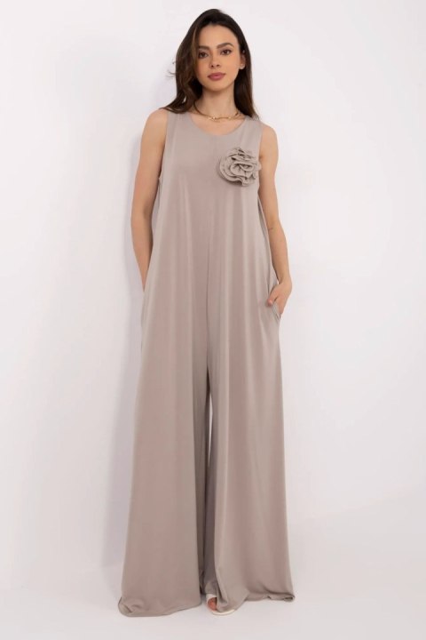 Kombinezon damski długi Model DHJ-KO-20812.72 Dark Beige - Italy Moda