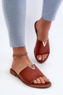 Klapki damskie Model Maliha 24SD97-7736 Brown - Step in style