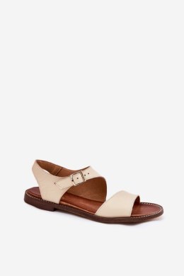 Sandały damskie skórzane Model Zazoo 3014 Beige